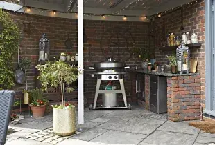 AGA Outdoor Grill in outdoor kitchen setting 