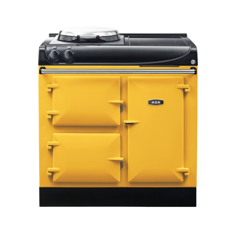 AGA Compact 90 3-door Hotplate + Induction Mustard