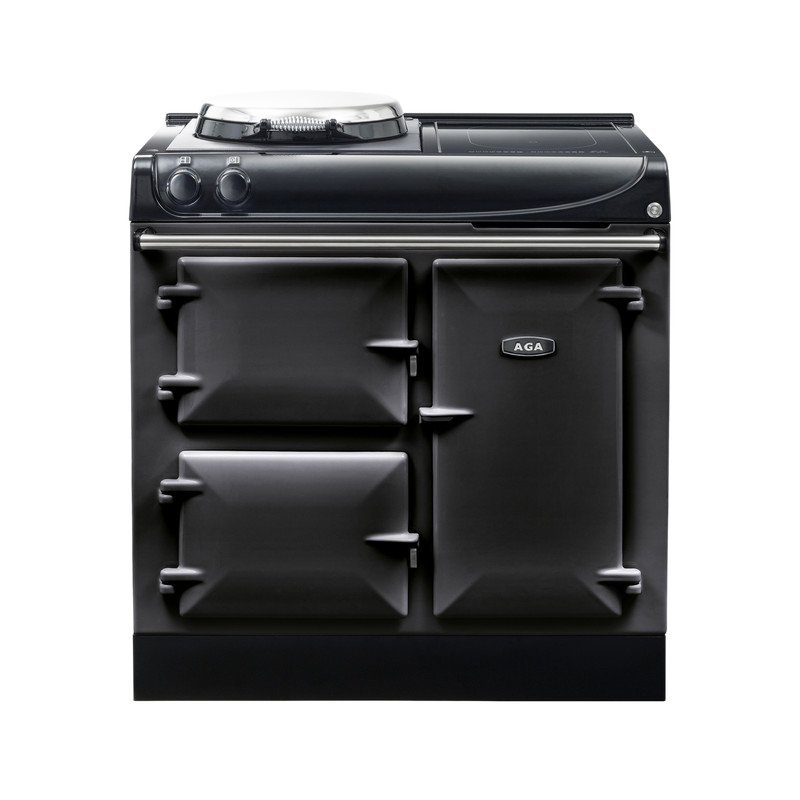 AGA Compact 90 3-door Hotplate + Induction Black