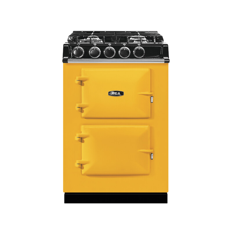 AGA Mini Cast Iron Gas Hob Mustard