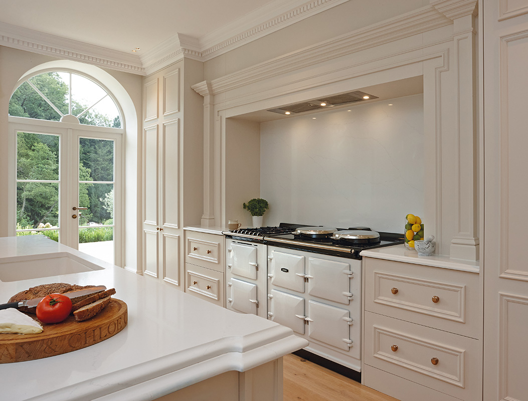 Max and Chloe Chilton's kitchen with the AGA R7 160 in white