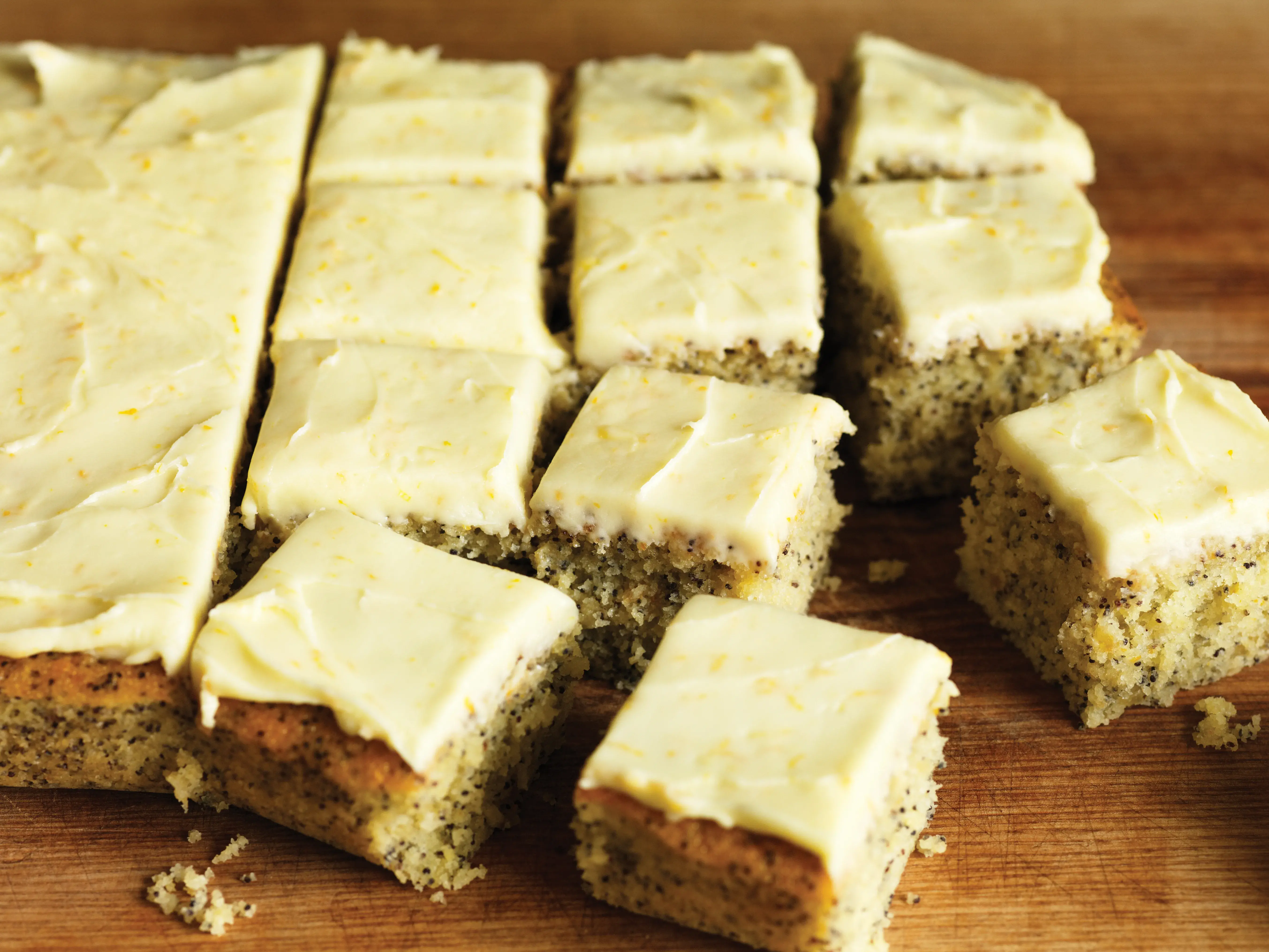 Poppy Seed and Marmalade Traybake
