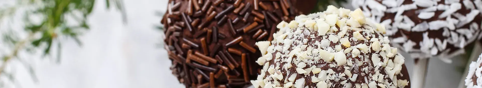 Festive Chocolate Coated Spicy Ginger Cake Pops