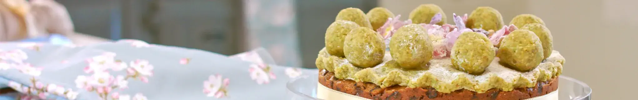 Pistachio simnel cake