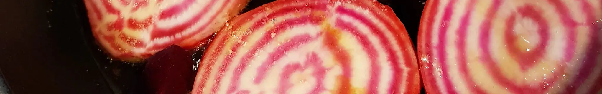 Candy beetroot in AGA cast-iron casserole