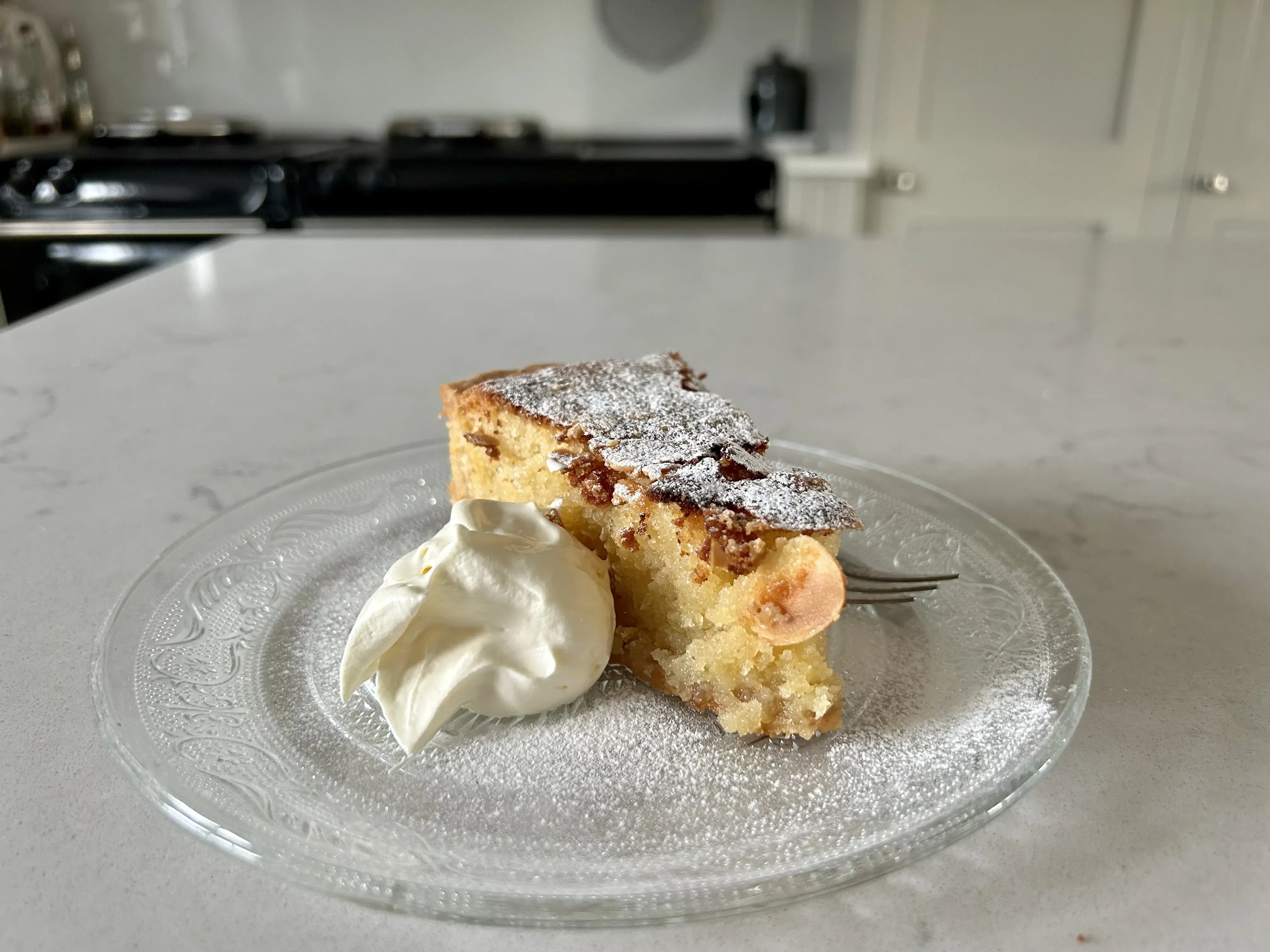 AGA-cooked Bakewell Tart on a plate