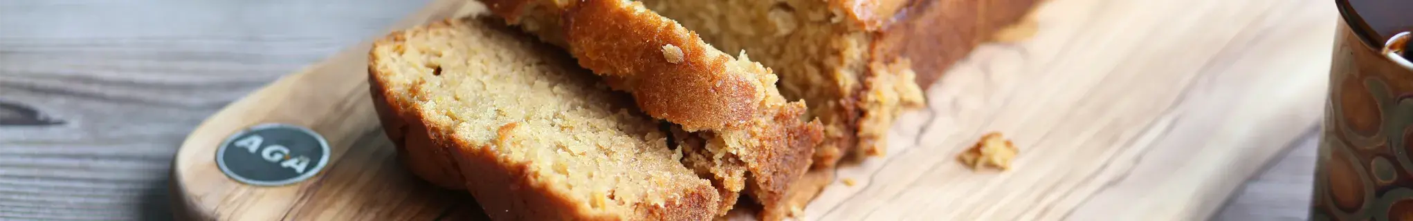 Honey cake on AGA Cookshop wooden board