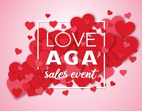 Love AGA Sales Event poster 