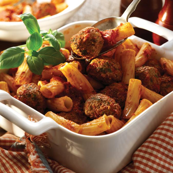 Spicy Meatballs in Tomato Sauce with Pasta AGA Living