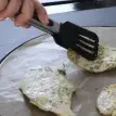 chicken escalopes frying on the AGA hotplate