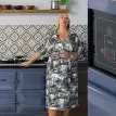 AGA Demonstrator Penny Zako and Dartmouth Blue AGA eR7 Series Cooker