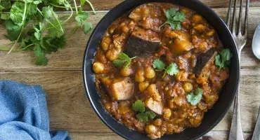 Aubergine, Butternut Squash and Chickpea Curry