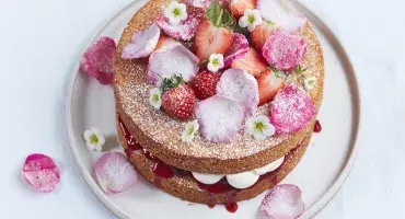Classic Rosewater Victoria Sponge. 