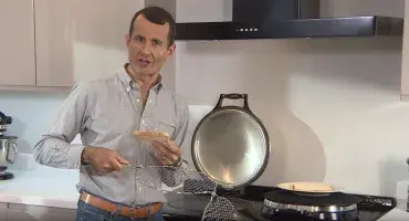 Making toast on an AGA cooker