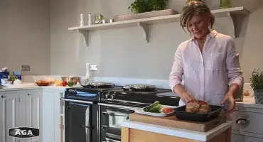 AGA Demonstrator Na Hansell making chicken stock