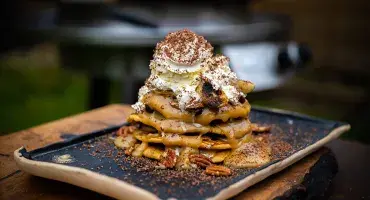 Salted Banoffee & Pecan Pancakes - AGA Outdoors x Shropshire Lad