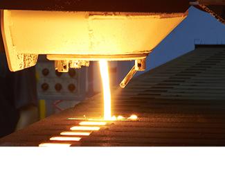 Cast-Iron being poured in to moulds