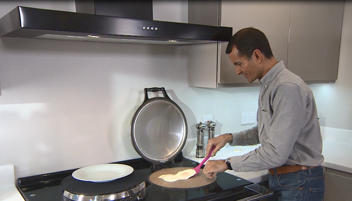 Fried Eggs cooked on an AGA