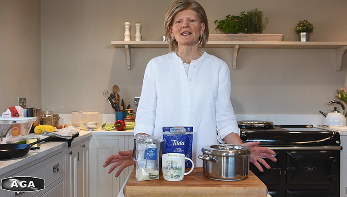 AGA Demonstrator Na Hansell cooking rice