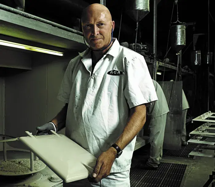 The enamelling process of an AGA