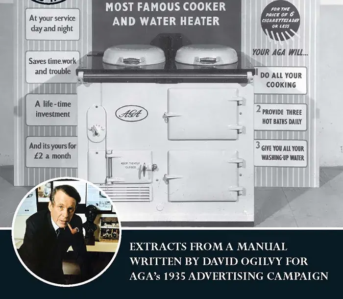 David Ogilvy and black and white AGA image