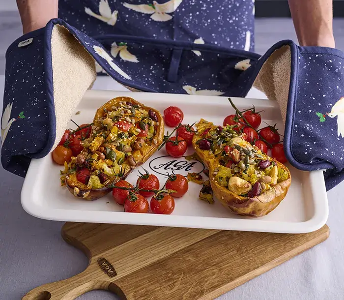 Roast Butternut Squash with Leeks