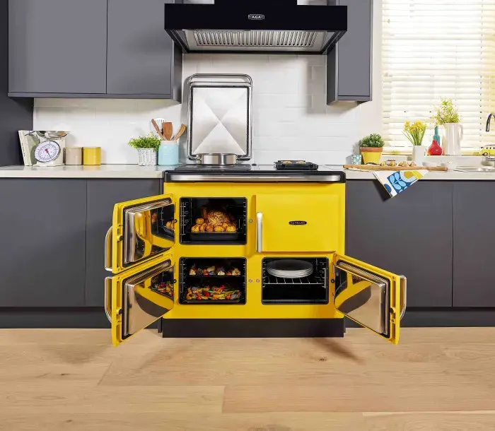 Rayburn Ranger® Cooker with Oven Doors Open