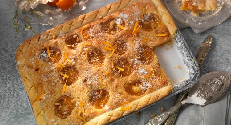 Citrus and Pine Nut Tart
