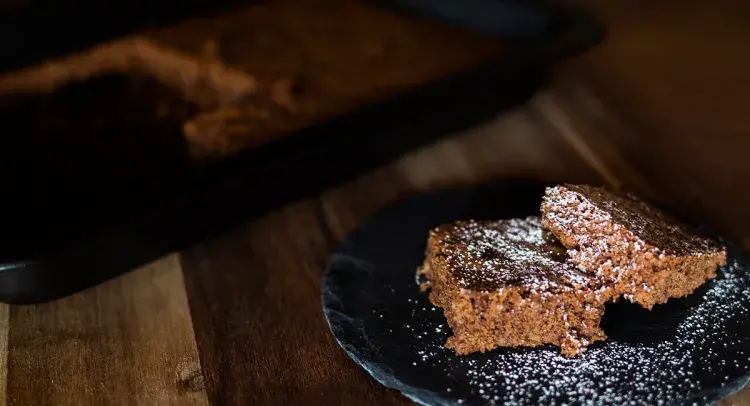 Chocolate, Banana and Cardamom Brownie Traybake