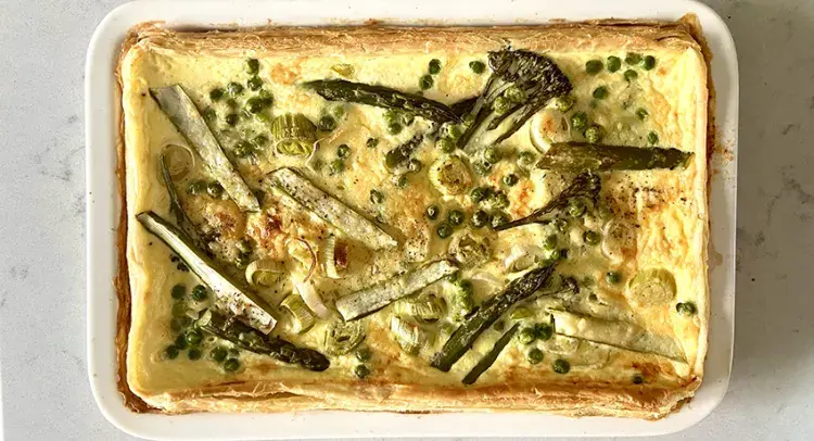 Spring Vegetable Puff Pastry Tart